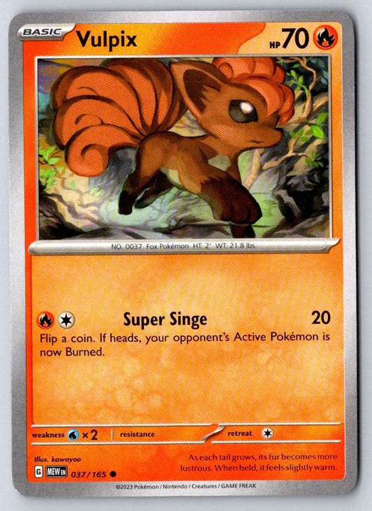 Vulpix 037/165 Common 151 Pokemon Near Mint