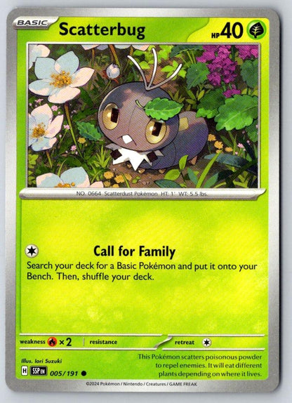 Scatterbug 005/191 Common Surging Sparks Pokemon Near Mint