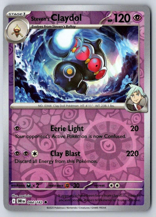 Steven's Claydol 084/182 Uncommon Destined Rivals Pokemon Near Mint