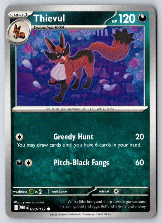 Thievul 090/132 Common Mega Evolution Pokemon Near Mint