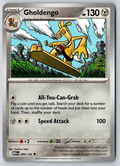 Gholdengo 099/132 Uncommon Mega Evolution Pokemon Near Mint