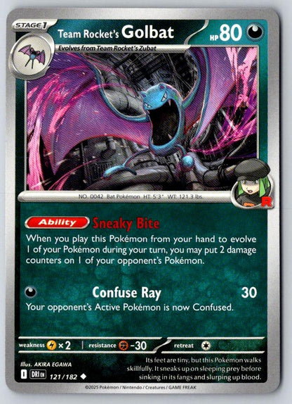 Team Rocket's Golbat 121/182 Uncommon Destined Rivals Pokemon Near Mint