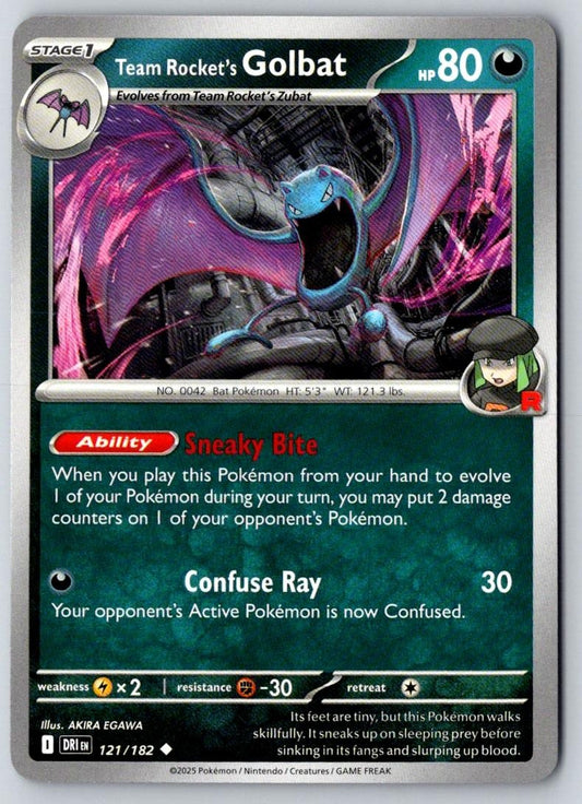 Team Rocket's Golbat 121/182 Uncommon Destined Rivals Pokemon Near Mint