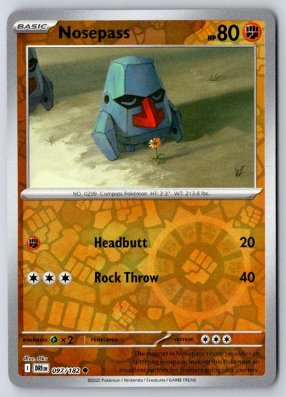 Nosepass 097/182 Common Destined Rivals Pokemon Near Mint