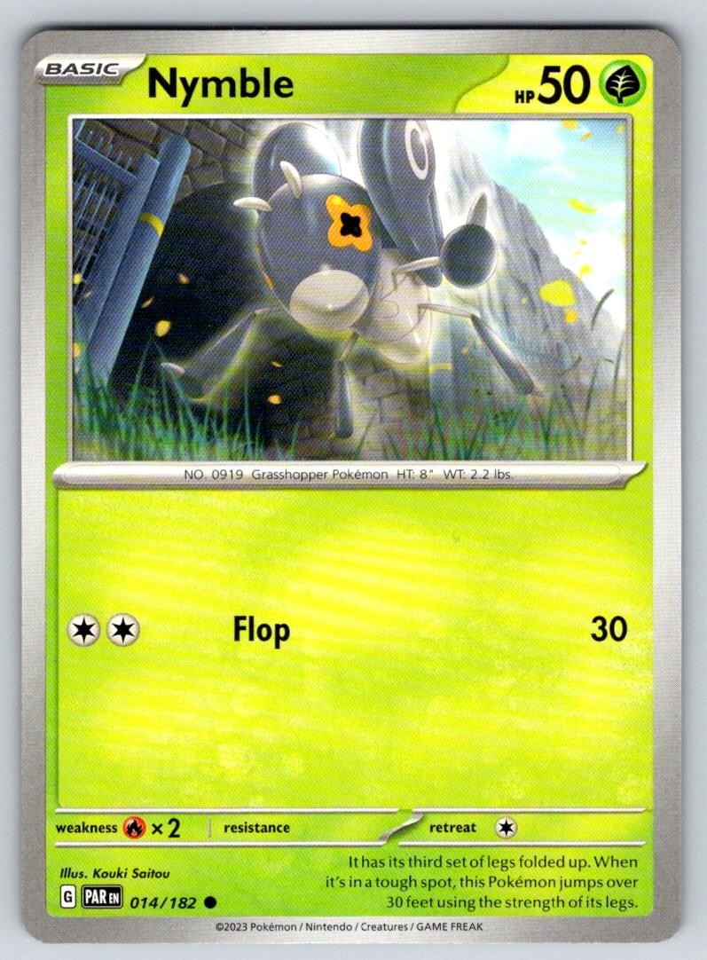 Nymble 014/182 Common Paradox Rift Pokemon Near Mint