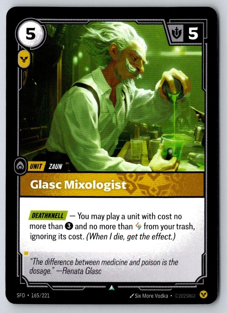 Glasc Mixologist 165/221 Uncommon Spiritforged Riftbound Near Mint