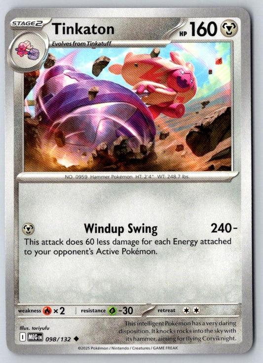 Tinkaton 098/132 Uncommon Mega Evolution Pokemon Near Mint