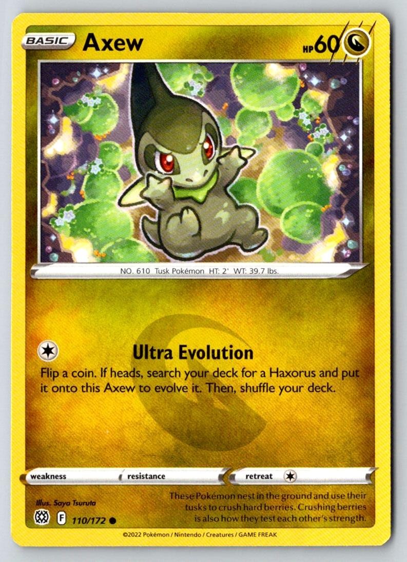 Axew 110/172 Common Brilliant Stars Pokemon Near Mint