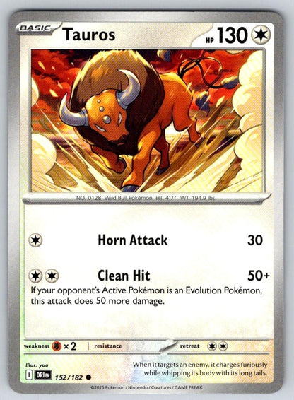 Tauros 152/182 Common Destined Rivals Pokemon Near Mint