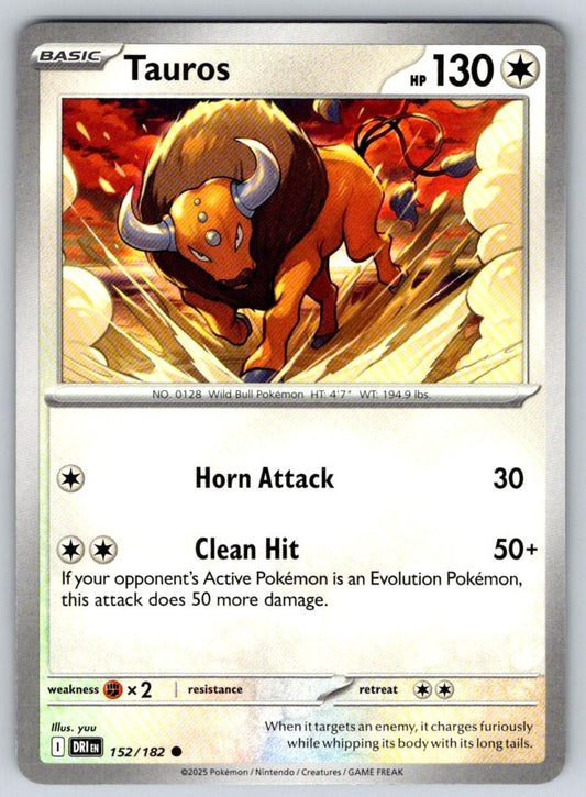 Tauros 152/182 Common Destined Rivals Pokemon Near Mint