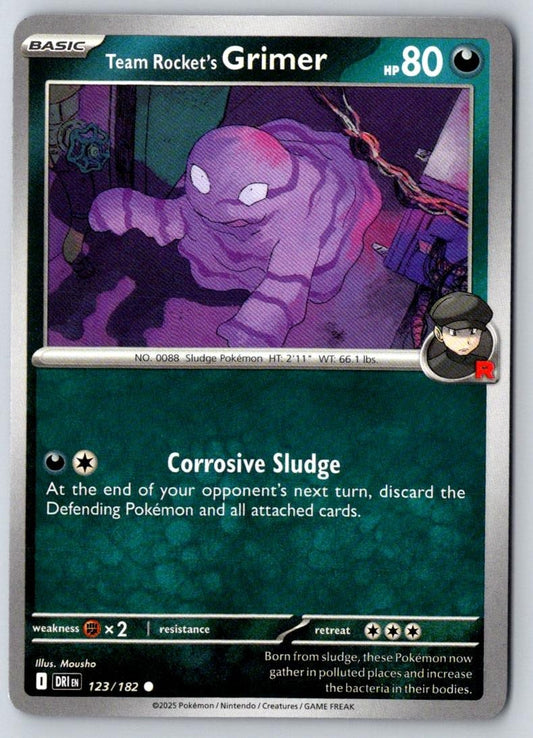 Team Rocket's Grimer 123/182 Common Destined Rivals Pokemon Near Mint
