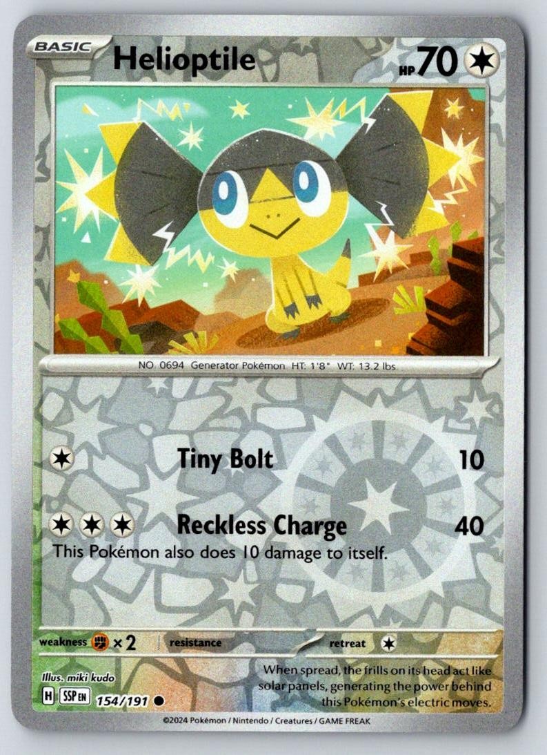 Helioptile 154/191 Common Surging Sparks Pokemon Near Mint