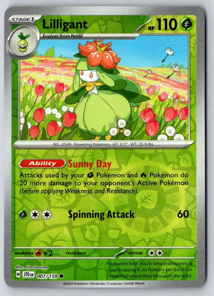 Lilligant 007/159 Common Journey Together Pokemon Near Mint