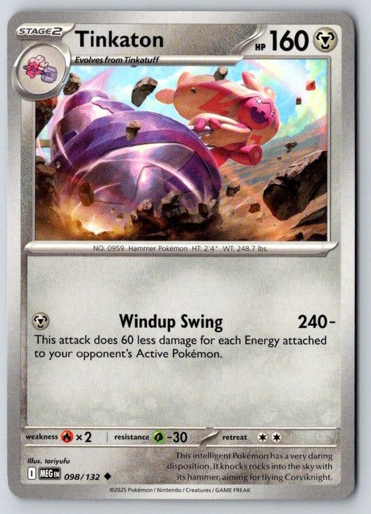Tinkaton 098/132 Uncommon Mega Evolution Pokemon Near Mint