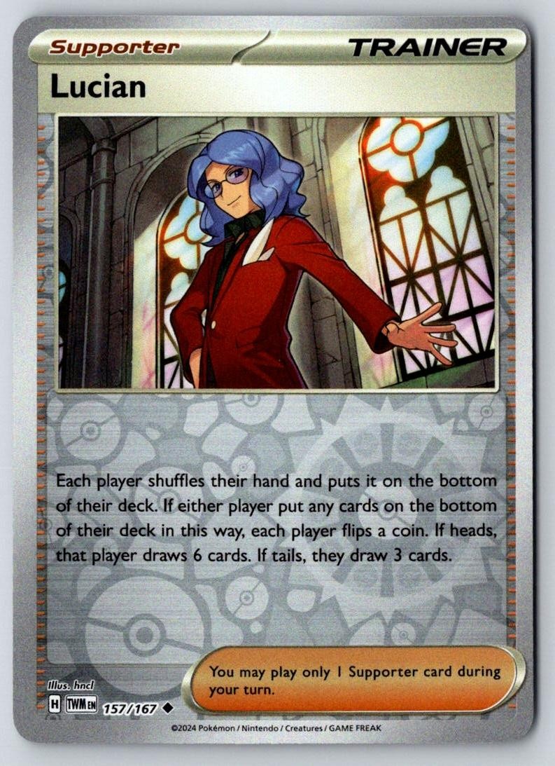 Lucian 157/167 Uncommon Twilight Masquerade Pokemon Near Mint