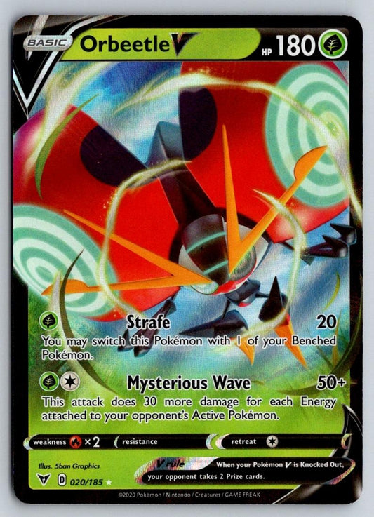 Orbeetle V 020/185 Holo V Rare Vivid Voltage Pokemon Near Mint