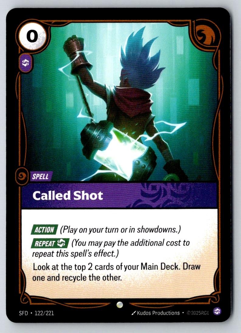 Called Shot 122/221 Common Spiritforged Riftbound Near Mint