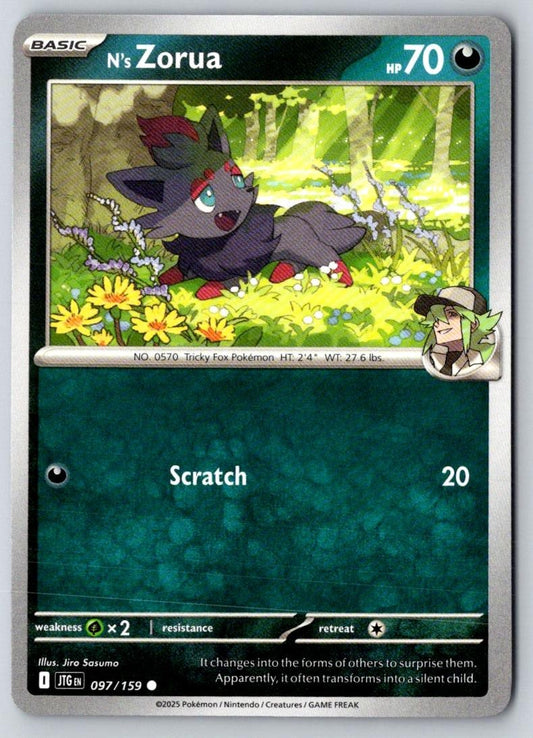 N's Zorua 097/159 Common Journey Together Pokemon Near Mint