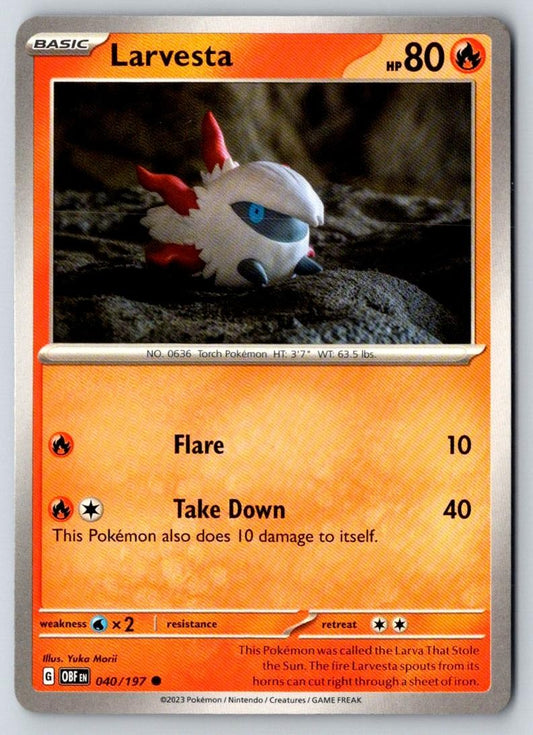 Larvesta - 040/197 Common Pokemon Near Mint