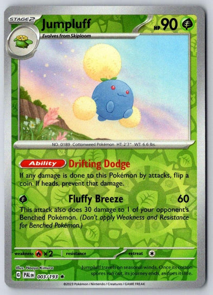 Jumpluff 003/193 Rare Paldea Evolved Pokemon Holo Near Mint