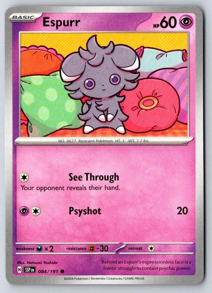 Espurr 084/191 Common Surging Sparks Pokemon Near Mint
