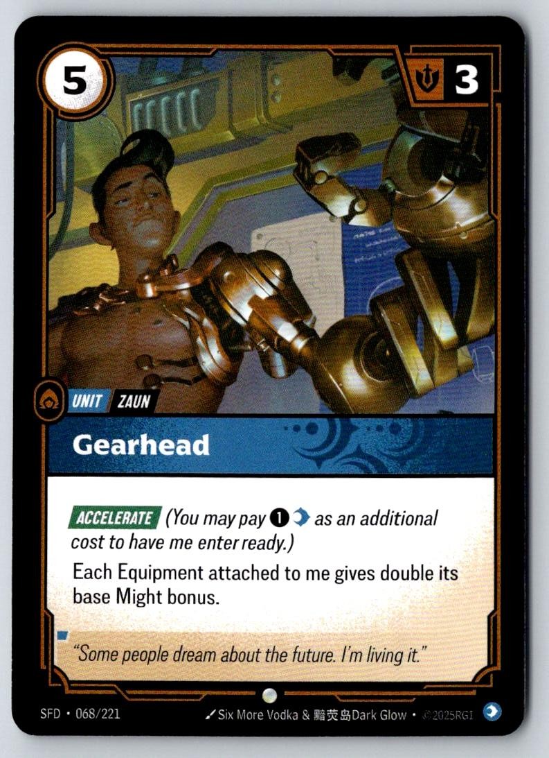 Gearhead 068/221 Common Spiritforged Riftbound Near Mint