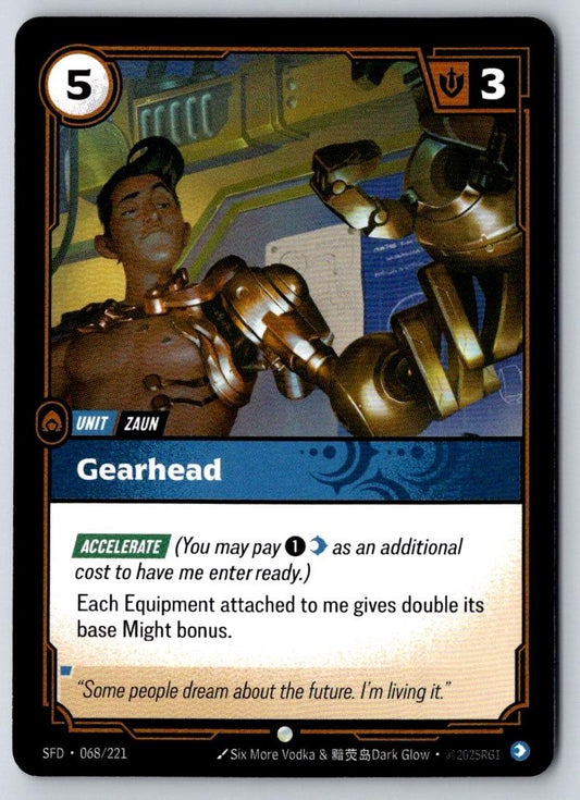 Gearhead 068/221 Common Spiritforged Riftbound Near Mint