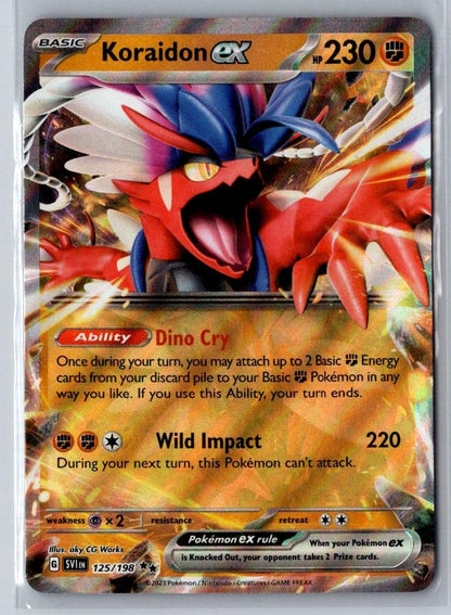 Koraidon ex 125/198 Double Rare Scarlet & Violet Pokemon Near Mint
