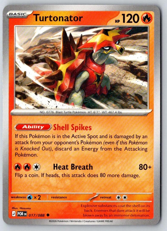 Turtonator 017/088 Uncommon Perfect Order Pokemon Near Mint