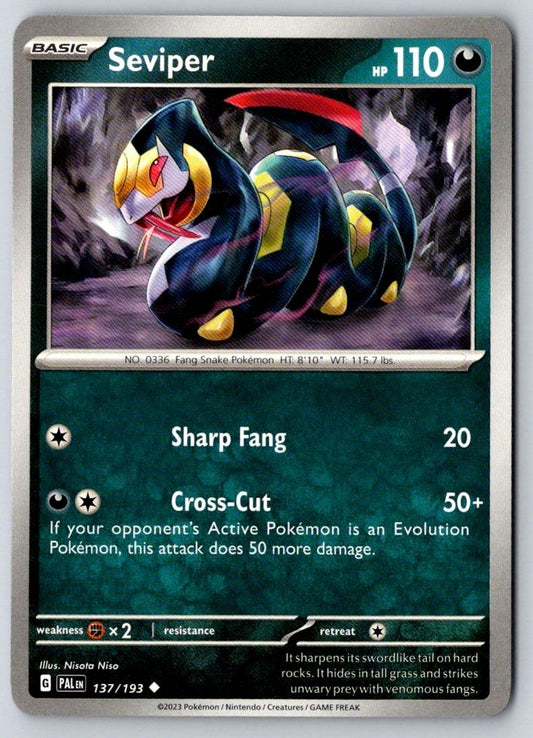 Seviper 137/193 Uncommon Paldea Evolved Pokemon Near Mint
