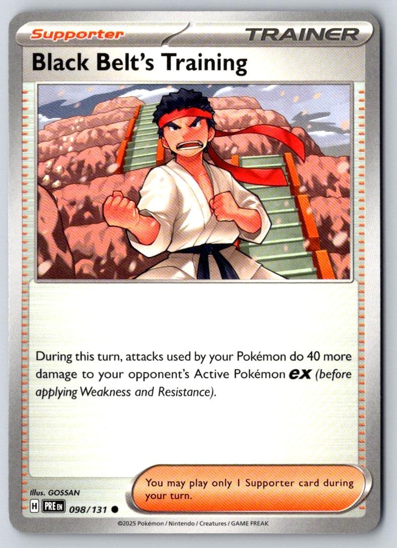 Black Belt's Training 098/131 Common Prismatic Evolutions Pokemon Near Mint