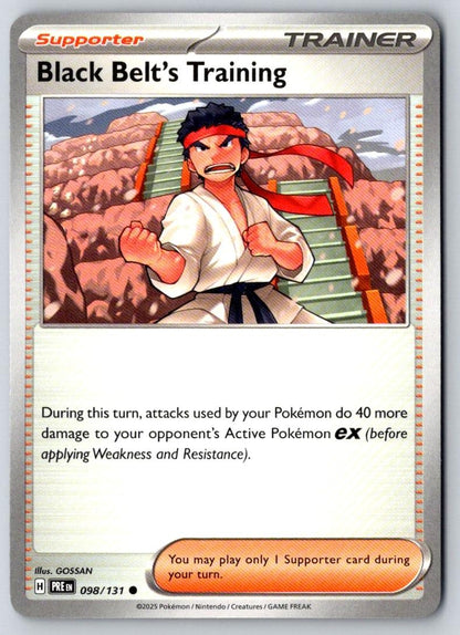 Black Belt's Training 098/131 Common Prismatic Evolutions Pokemon Near Mint
