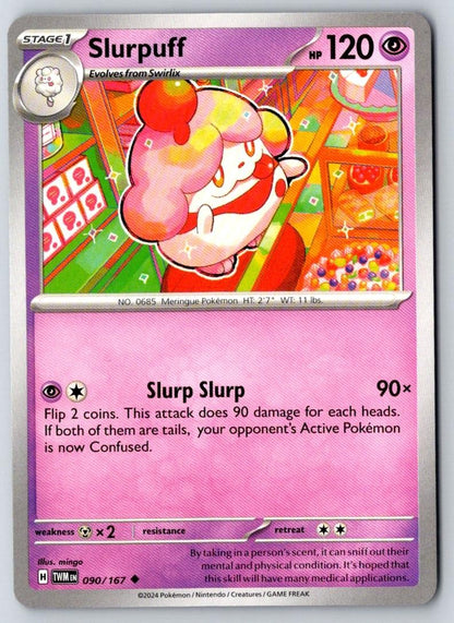 Slurpuff 090/167 Uncommon Twilight Masquerade Pokemon Near Mint