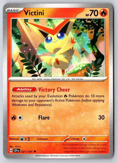 Victini 021/191 Uncommon Surging Sparks Pokemon Near Mint