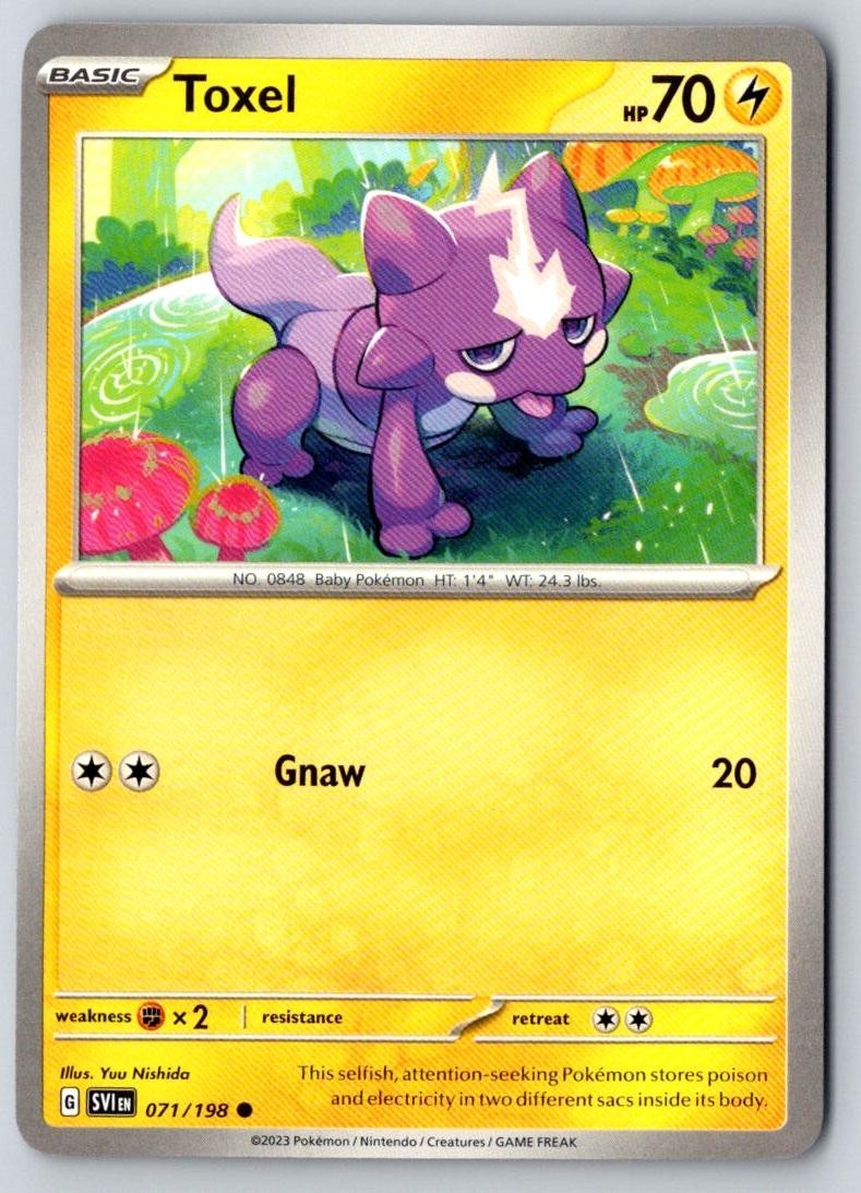Toxel 071/198 Common Scarlet & Violet Pokemon Near Mint