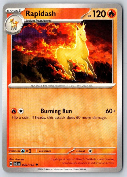 Rapidash 20/142 Uncommon Stellar Crown Pokemon Near Mint