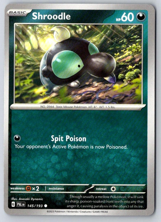 Shroodle 145/193 Common Paldea Evolved Pokemon Near Mint
