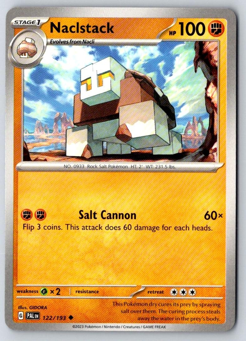 Naclstack 122/193 Uncommon Paldea Evolved Pokemon Near Mint