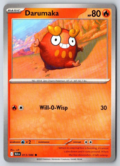 Darumaka 013/086 Common Black Bolt Pokemon Near Mint