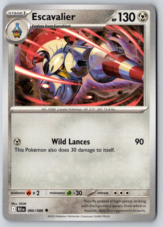Escavalier 060/086 Uncommon Black Bolt Pokemon Near Mint