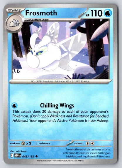 Frosmoth 043/132 Uncommon Mega Evolution Pokemon Near Mint