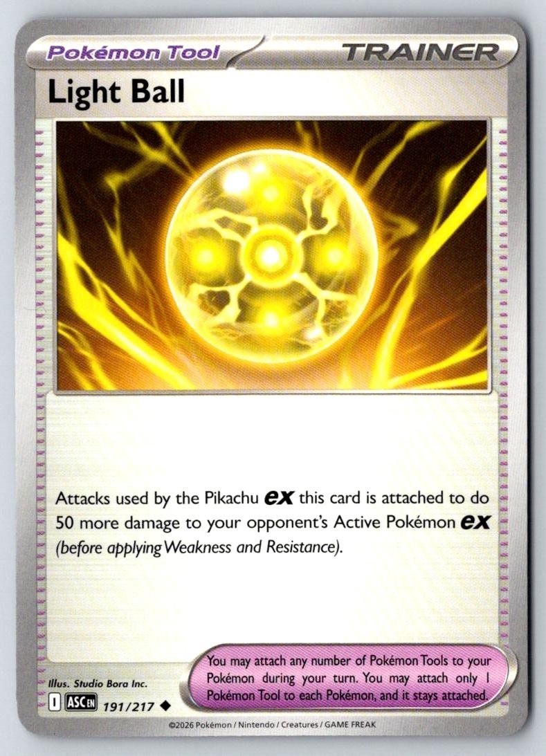 Light Ball 191/217 Uncommon Ascended Heroes Pokemon Near Mint