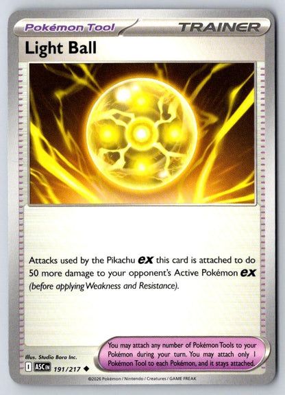 Light Ball 191/217 Uncommon Ascended Heroes Pokemon Near Mint