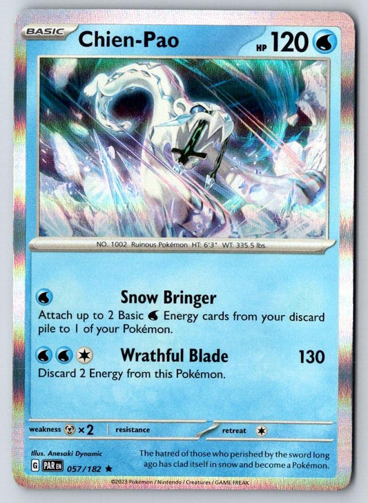 Chien-Pao 057/182 Rare Paradox Rift Pokemon Holo Near Mint