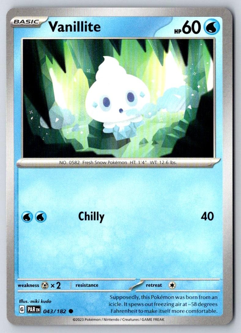 Vanillite 043/182 Common Paradox Rift Pokemon Near Mint