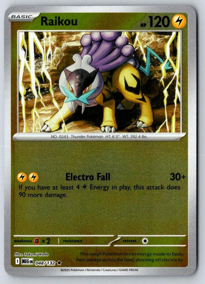 Raikou 048/132 Rare Mega Evolution Pokemon Holo Near Mint
