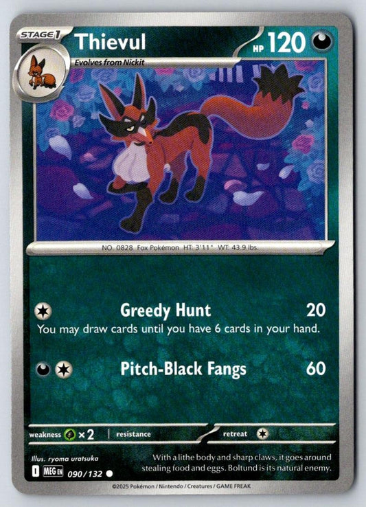 Thievul 090/132 Common Mega Evolution Pokemon Near Mint