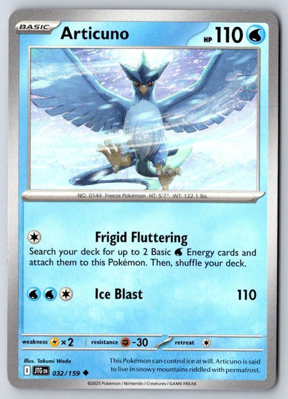 Articuno 032/159 Uncommon Journey Together Pokemon Near Mint