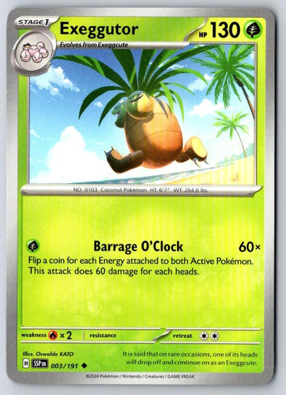 Exeggutor 003/191 Uncommon Surging Sparks Pokemon Near Mint