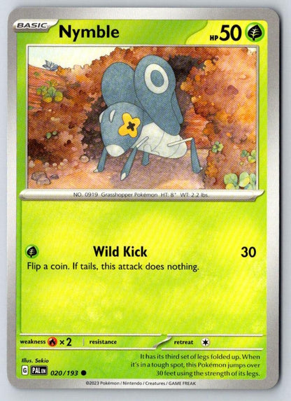 Nymble 020/193 Common Paldea Evolved Pokemon Near Mint